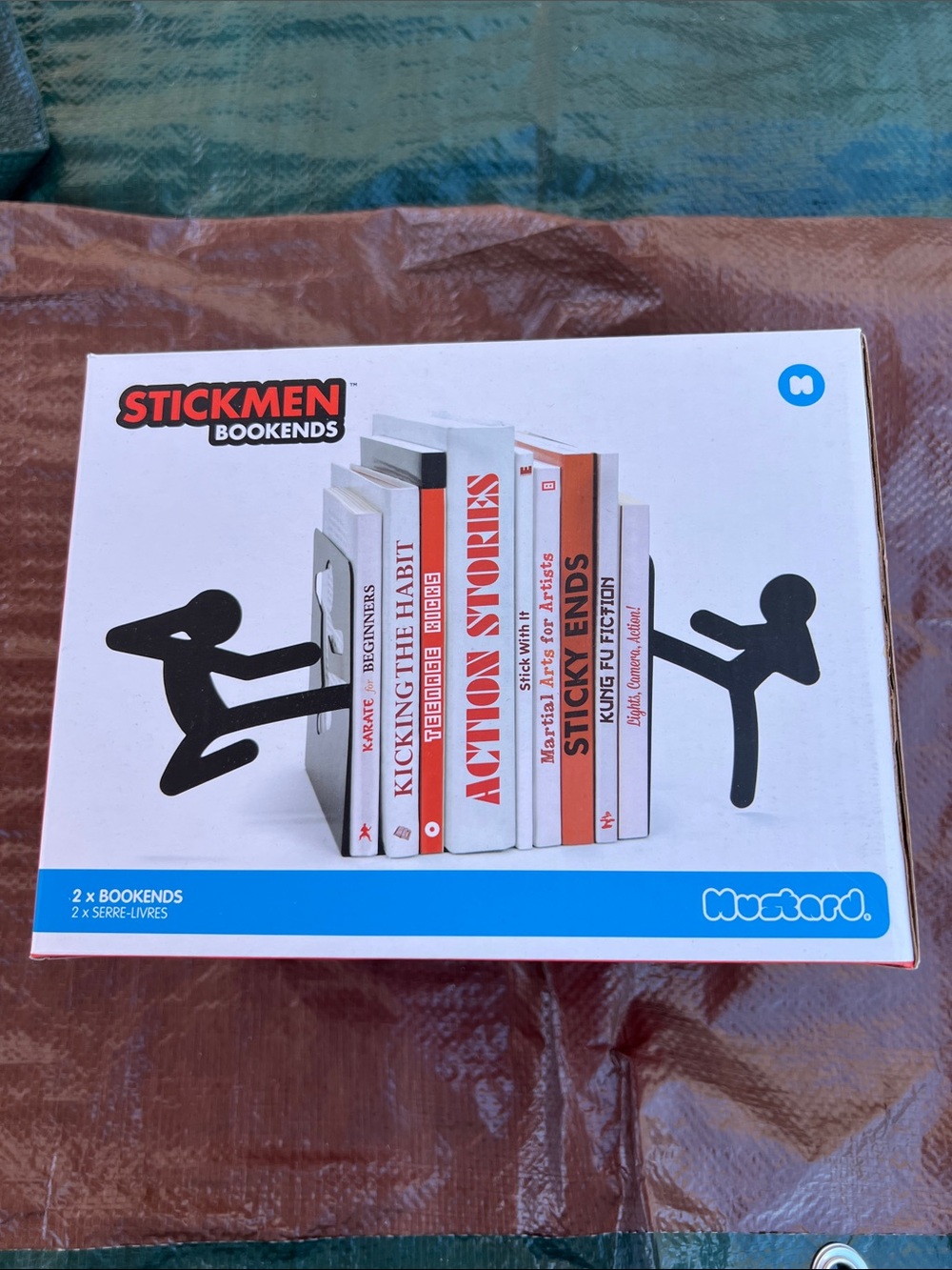 Stickmen Bookends Black Book Support by